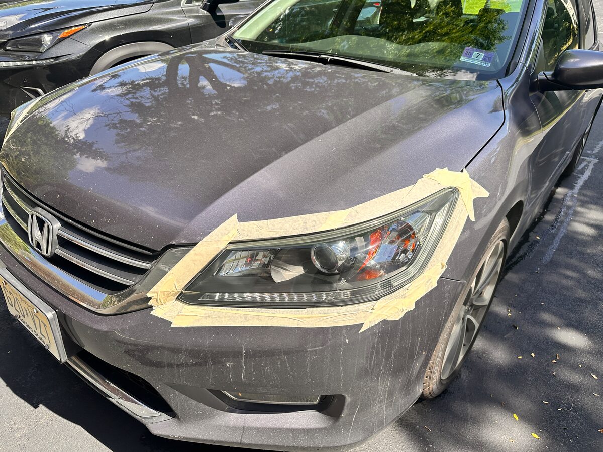 After headlight restoration — crystal-clear restored driver-side headlight lens by Detail Jockey, Flemington NJ